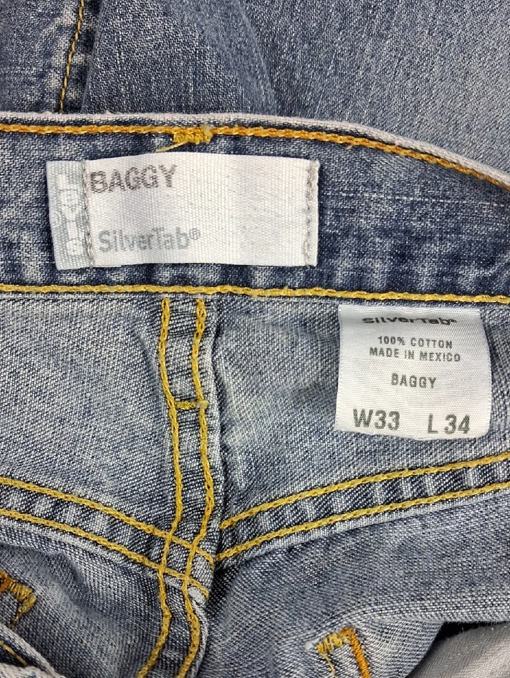 Y2k Vintage Levi's Silver Tab Baggy Fit Med Wash Fade Mens 33/34 Casual Jeans